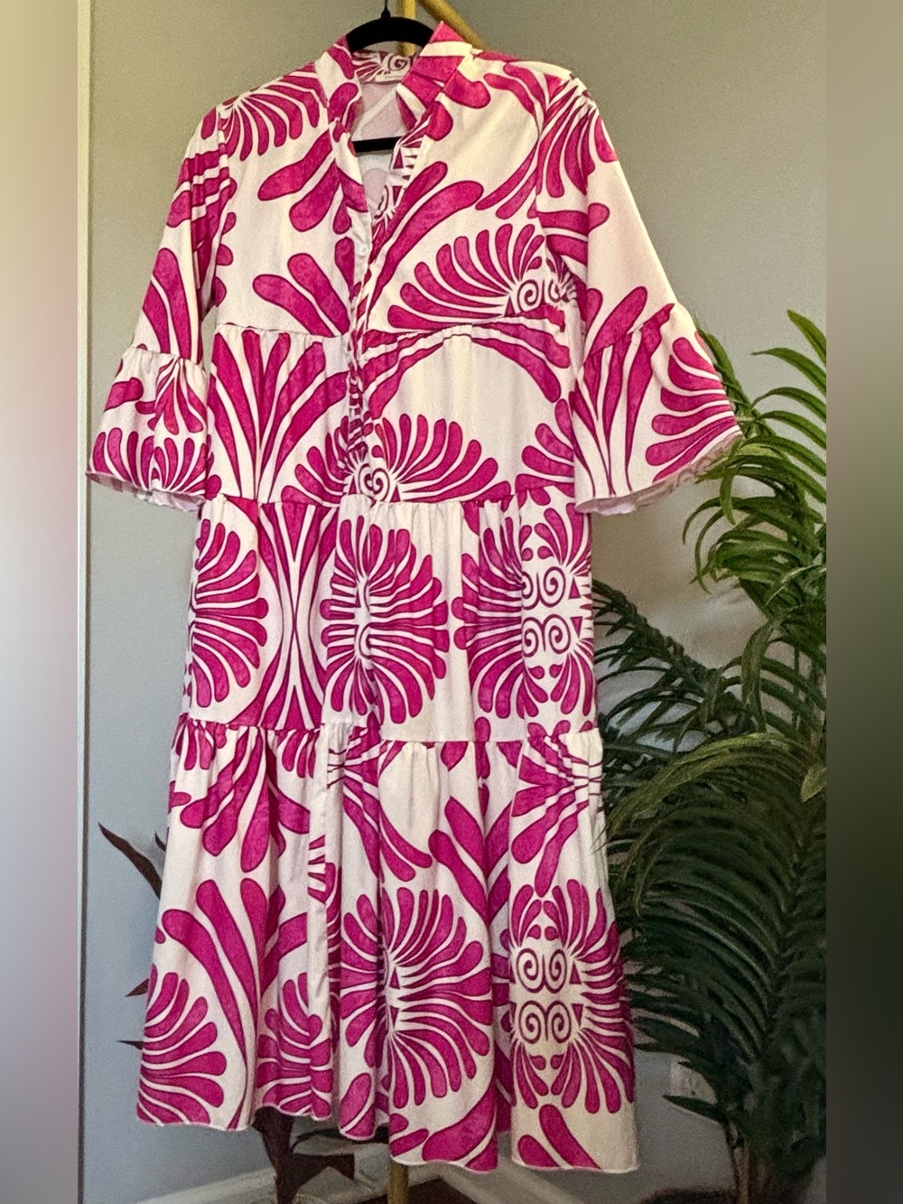 SundayUp Magenta & White Print Dress - Picture 3 of 16